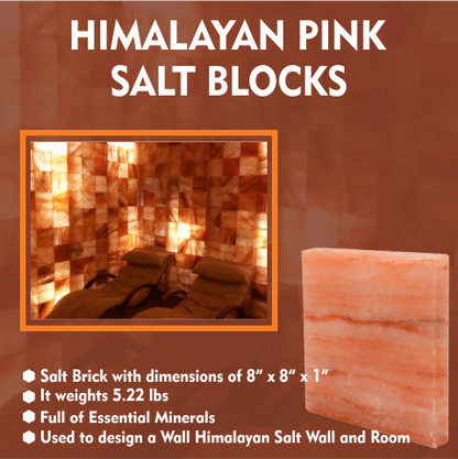 Himalayan Pink Salt Blocks Wall- ZK Trading